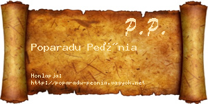 Poparadu Peónia névjegykártya